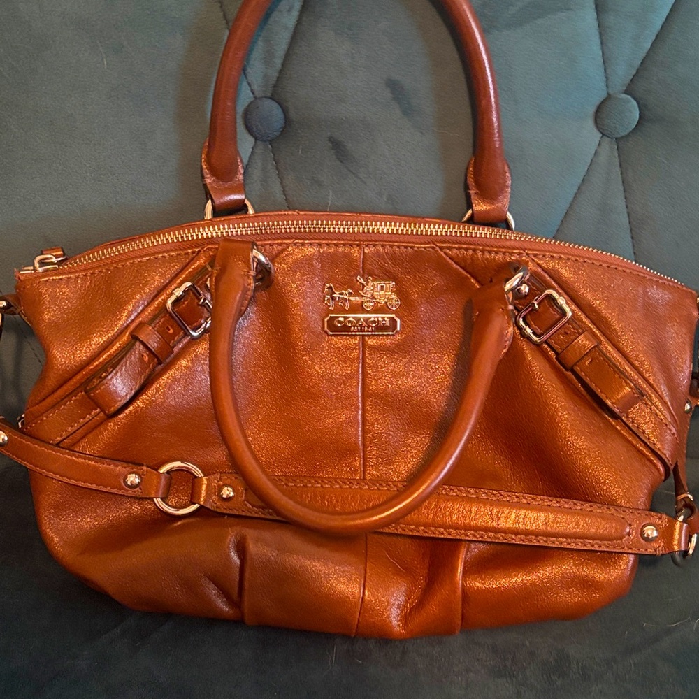 Nearly New Brown Leather Coach Purse